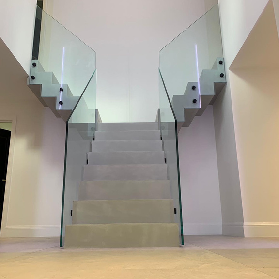 Microcement stairs look amazing